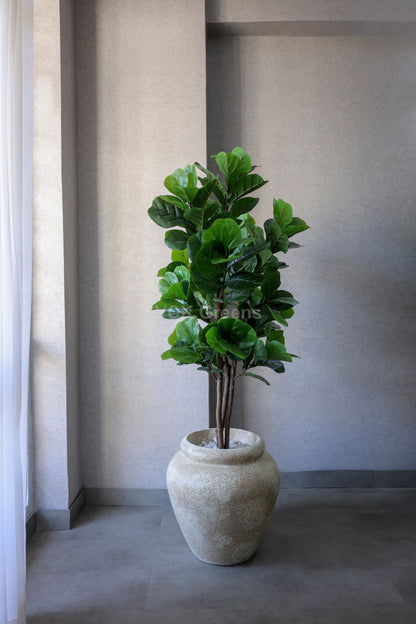 Artificial Fiddle Leaf Fig Tree With Pot 5 Feet