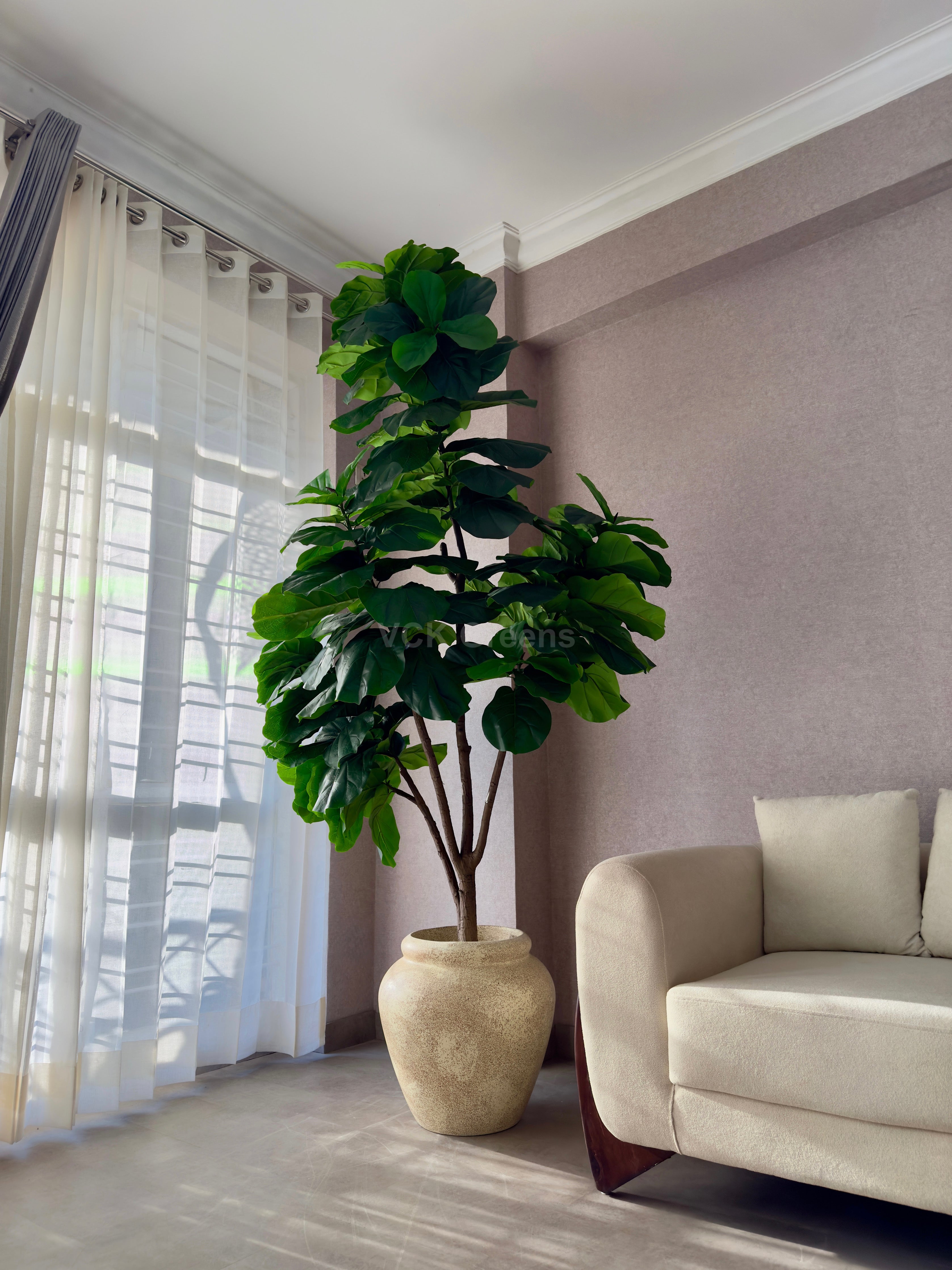 Artificial Tall Fiddle Leaf Fig Plant 8.7ft