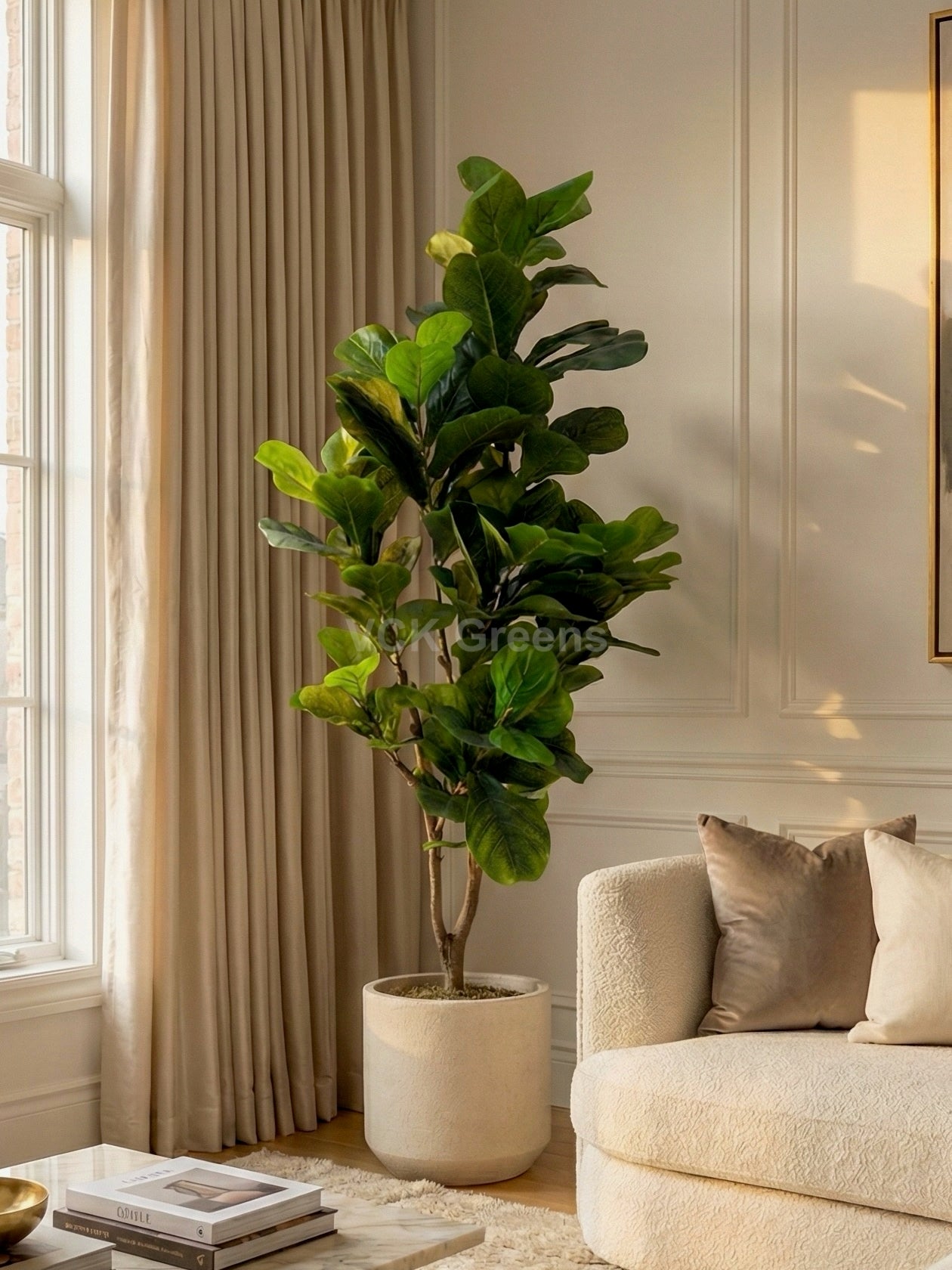faux fiddle leaf fig tree 5ft Artificial Fiddle Leaf Fig Plant 5.5ft – VCK Greens