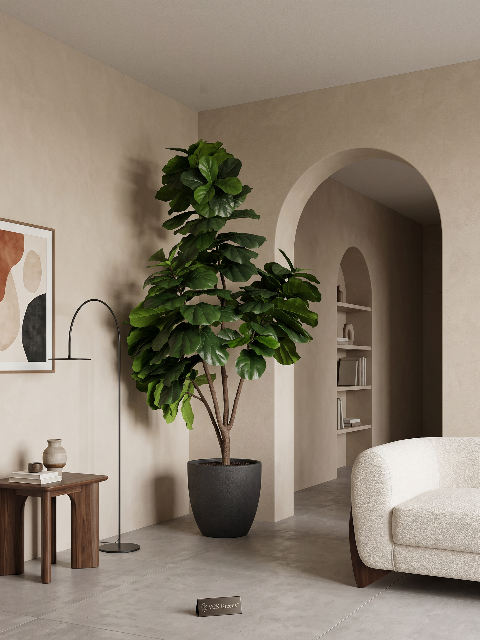 Artificial Tall Fiddle Leaf Fig Plant 8.7ft