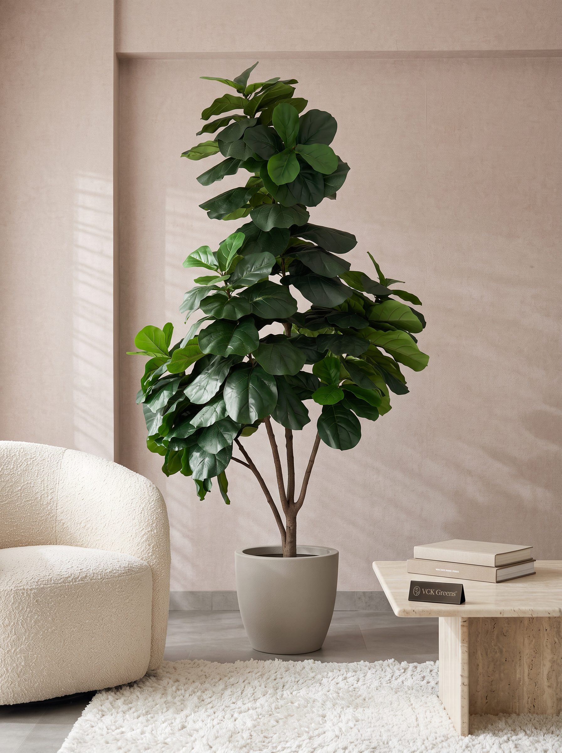 Artificial Tall Fiddle Leaf Fig Plant 8.7ft