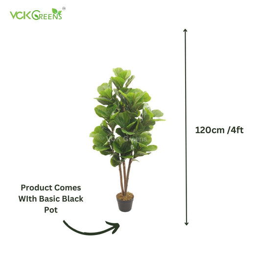 Artificial Fiddle Leaf Fig Tree 4ft With Pot