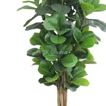 Artificial Fiddle Leaf Fig Tree With Black Pot 5 Feet