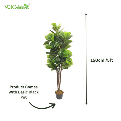 Artificial Fiddle Leaf Fig Tree With Pot 5 Feet