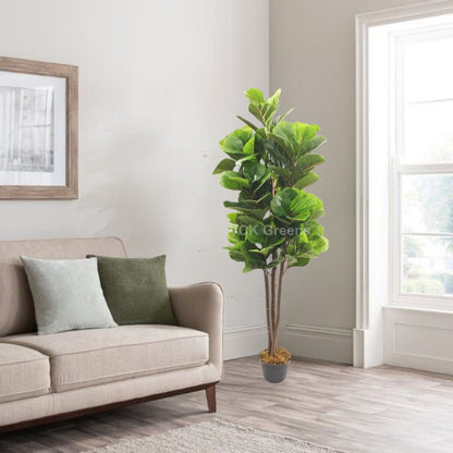 Artificial Fiddle Leaf Fig Tree With Pot 5 Feet