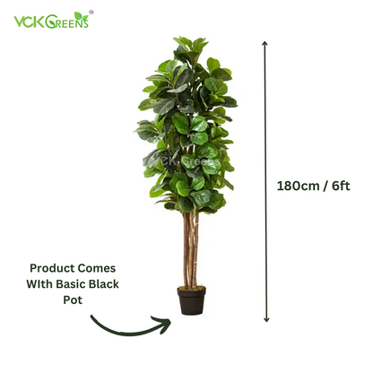 Artificial Fiddle Leaf Tree 6ft With Black Pot