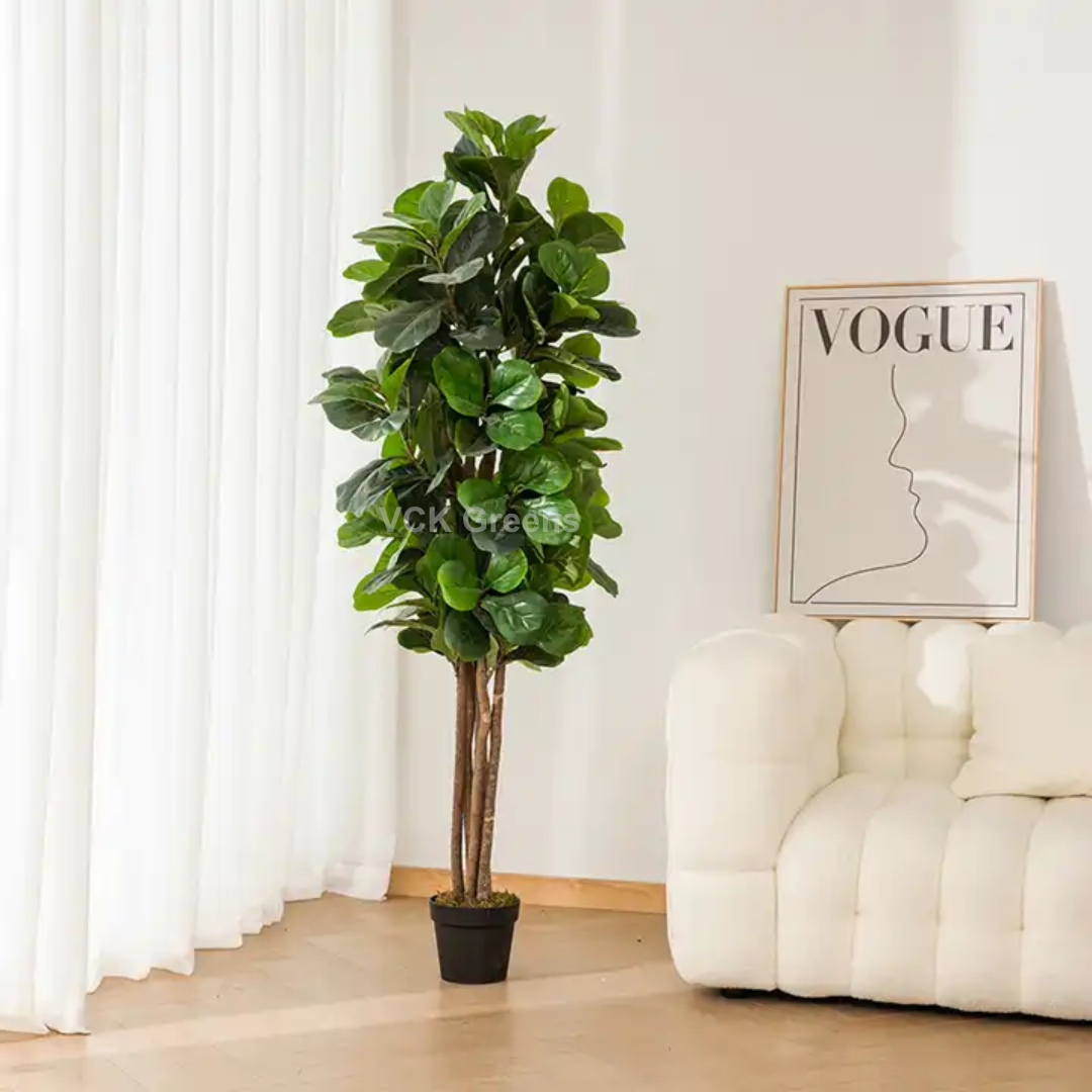 Artificial Fiddle Leaf Tree 6ft With Black Pot