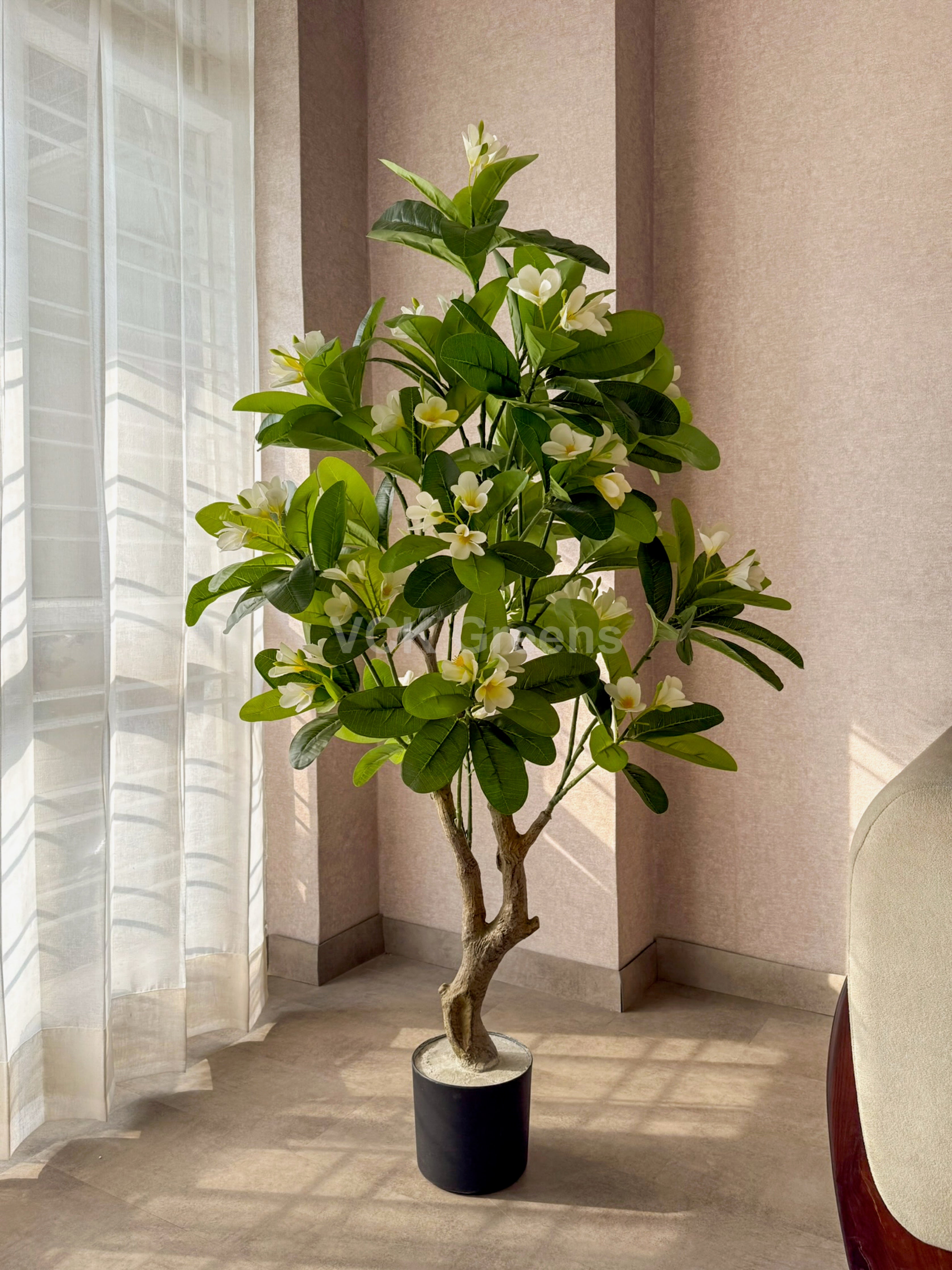 Artificial Frangipani Flower Plant 5ft