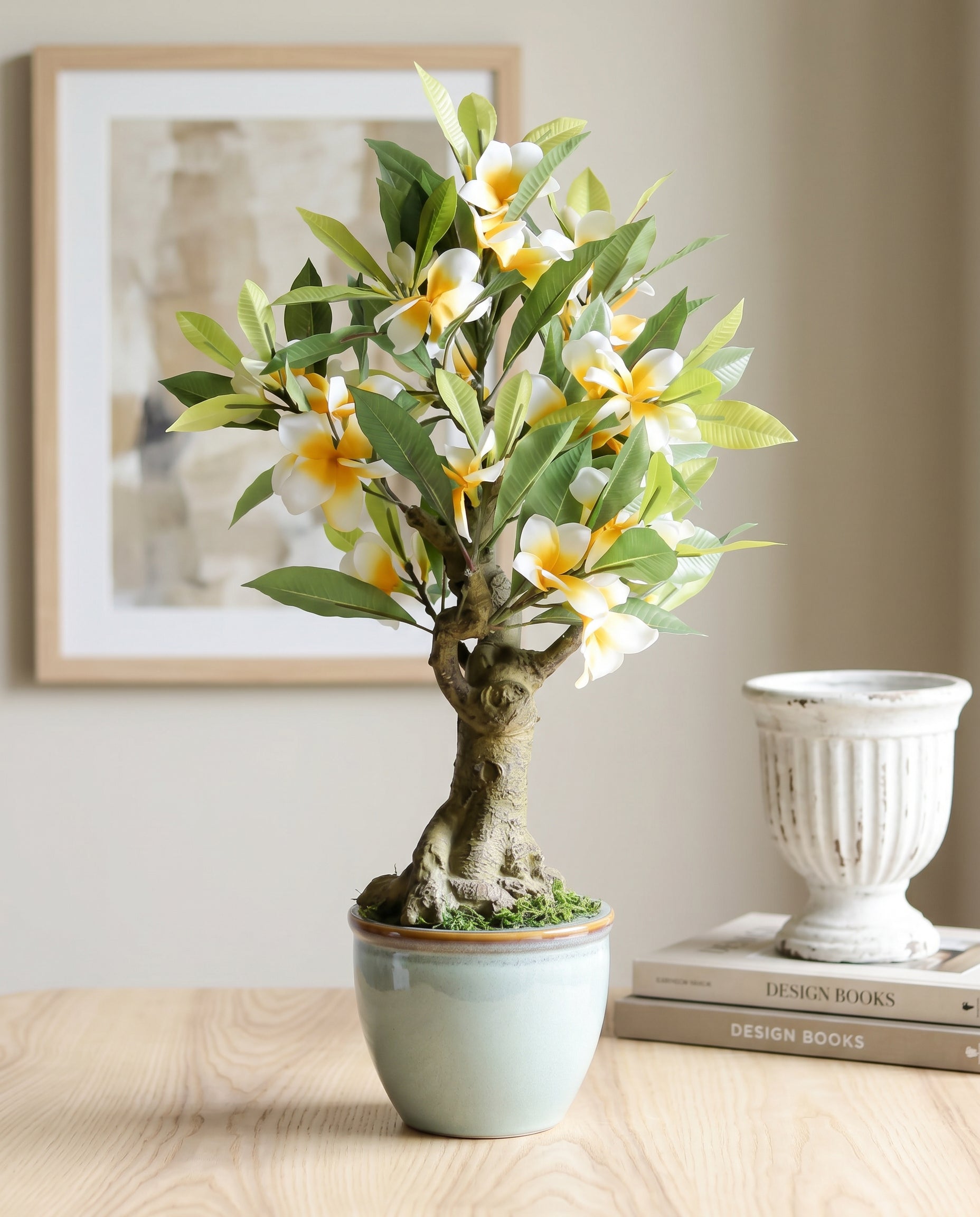 Artificial Frangipani Bonsai Plant 2ft