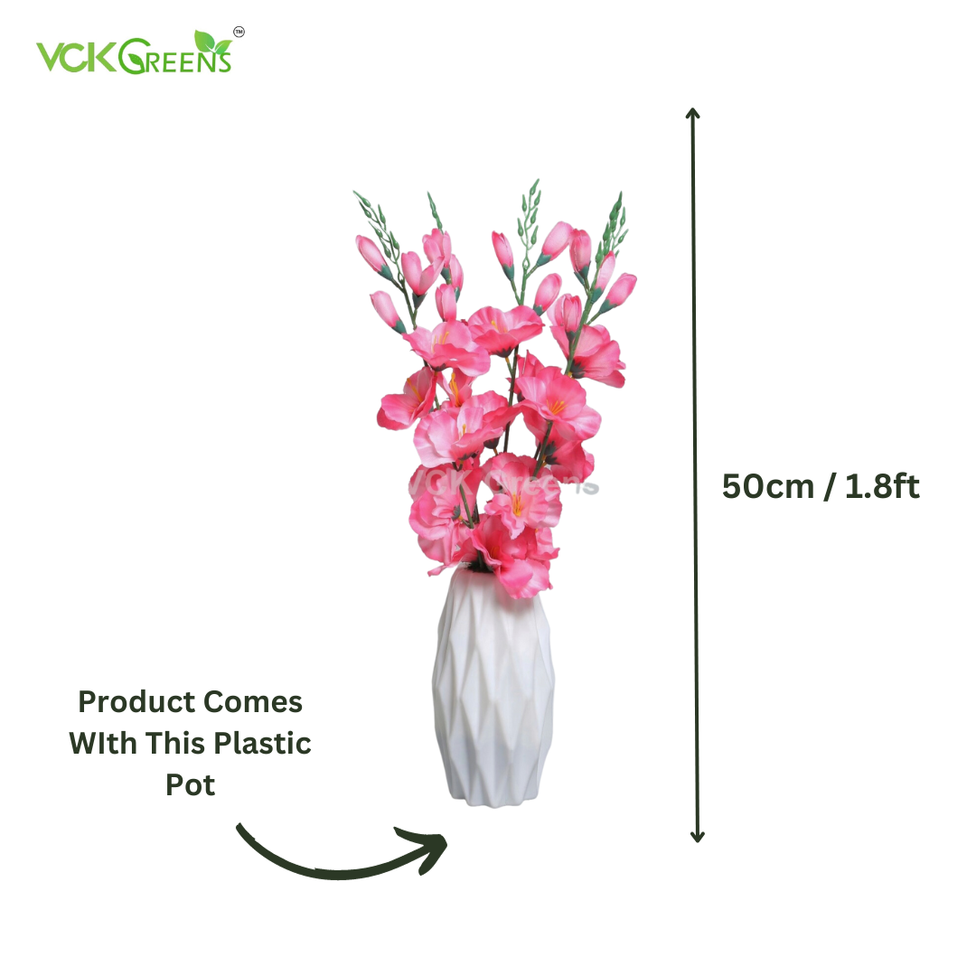 Artificial Gladiolus Flowers With Pot 50cm/1.8ft