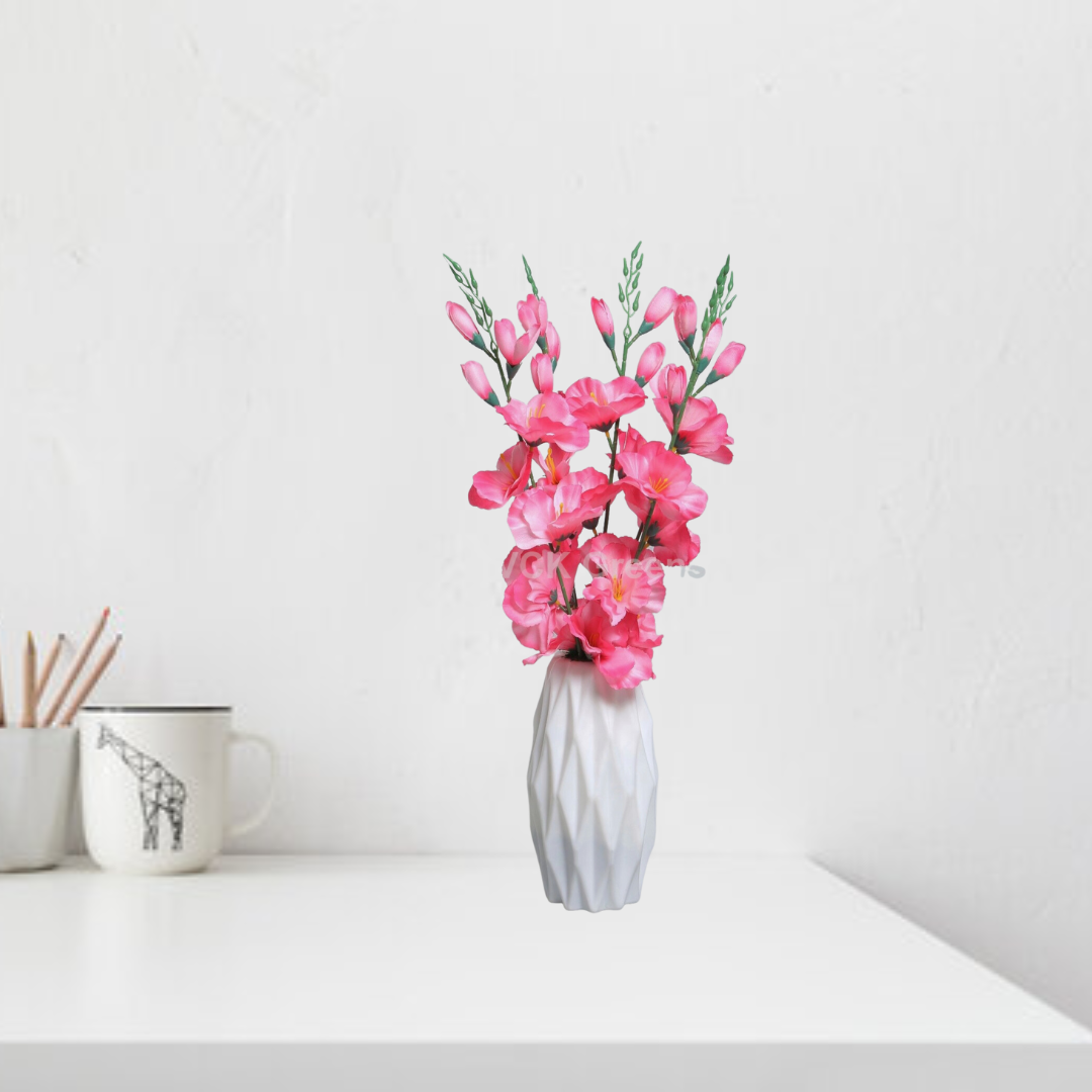 Artificial Gladiolus Flowers With Pot 50cm/1.8ft
