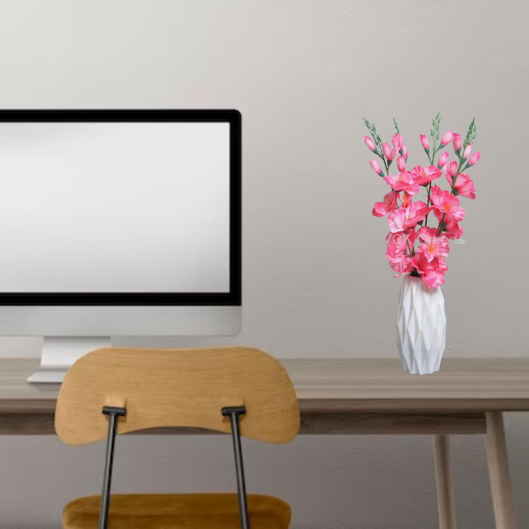 Artificial Gladiolus Flowers With Pot 50cm/1.8ft