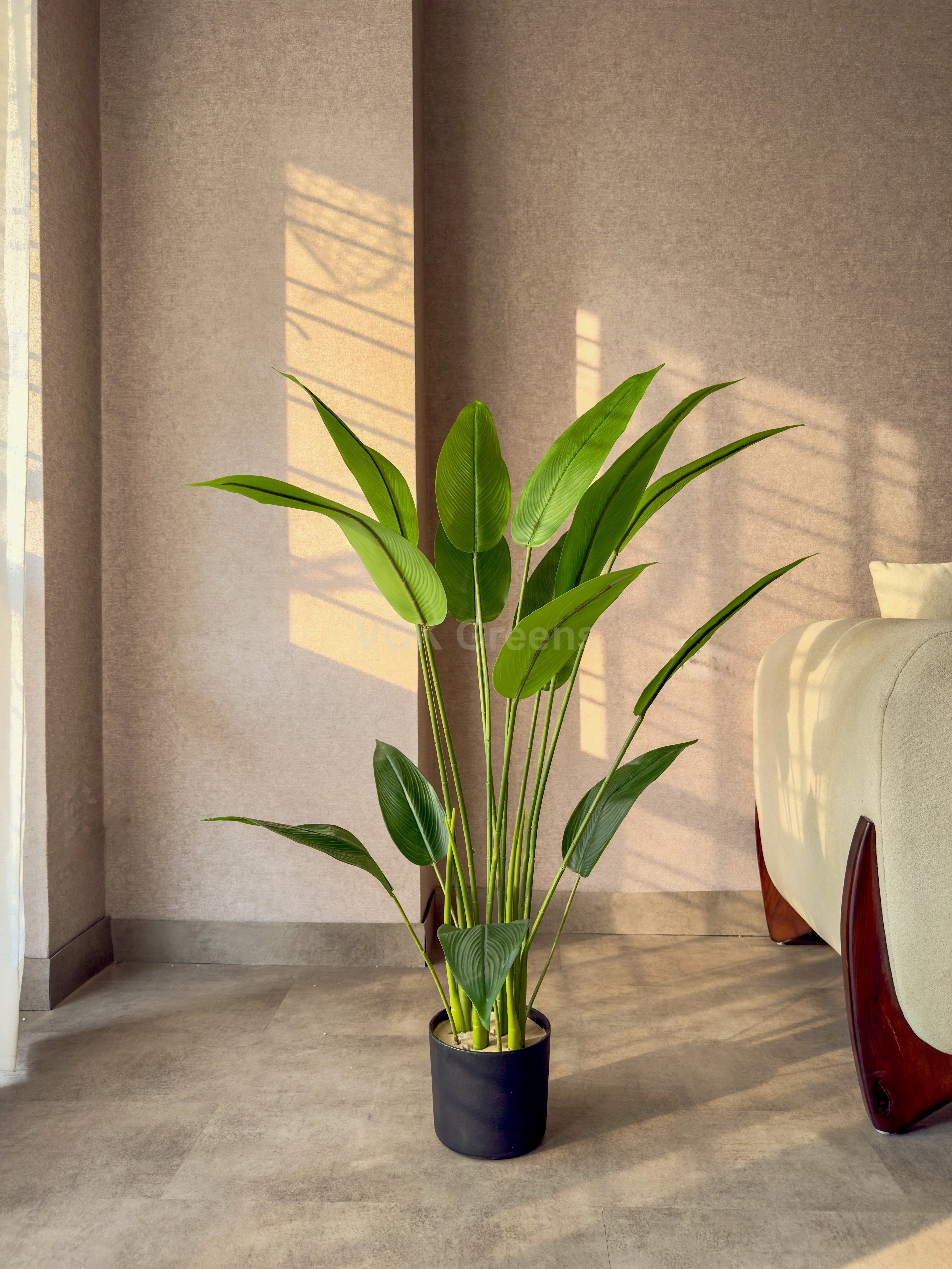 Artificial Bird of Paradise Plant With Pot 3.6ft