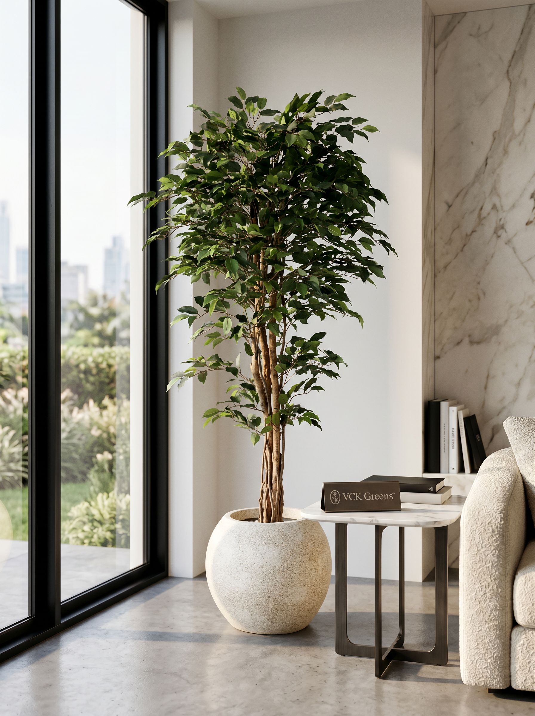 Artificial Green Ficus Tree 6ft
