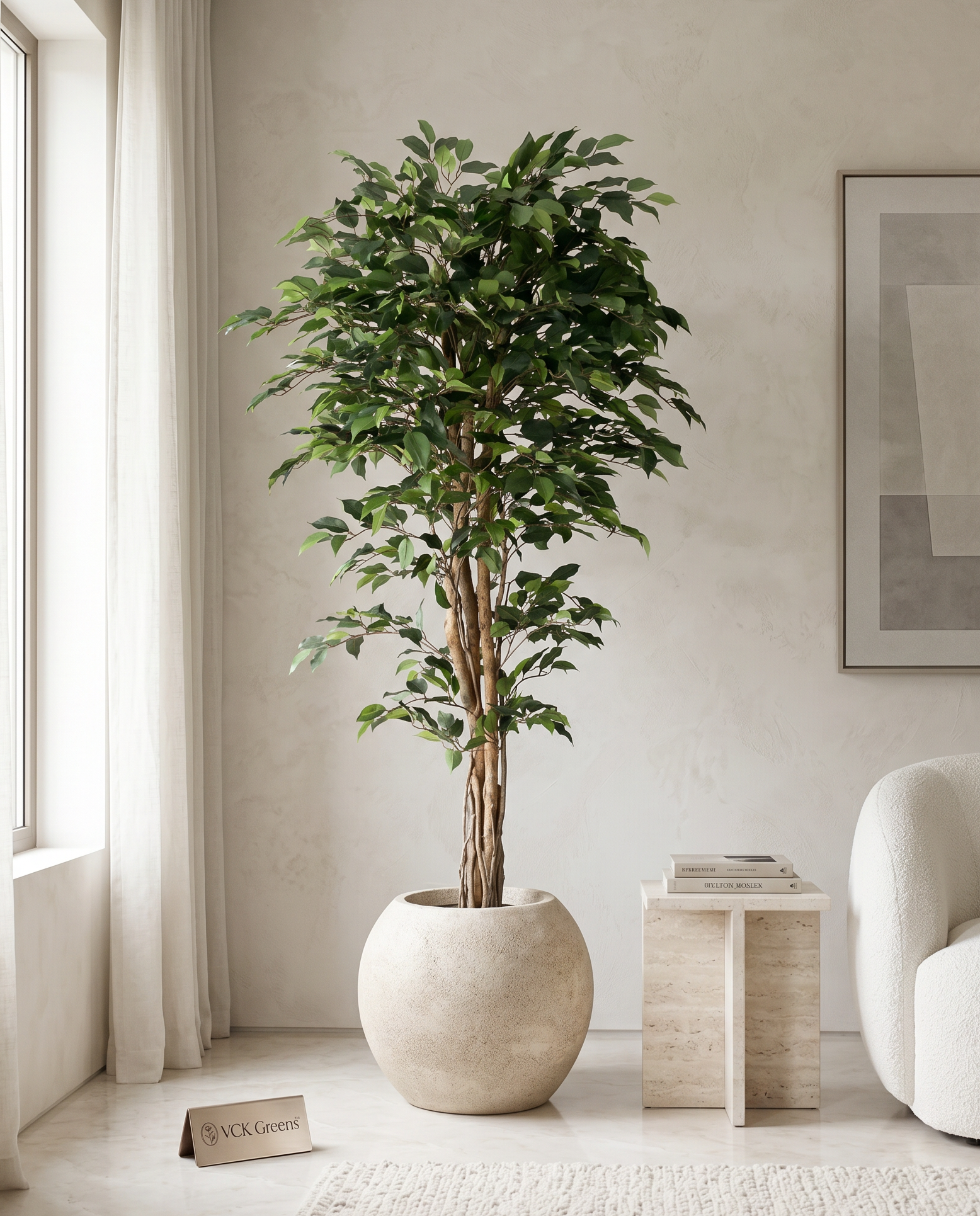 Artificial Green Ficus Tree 6ft