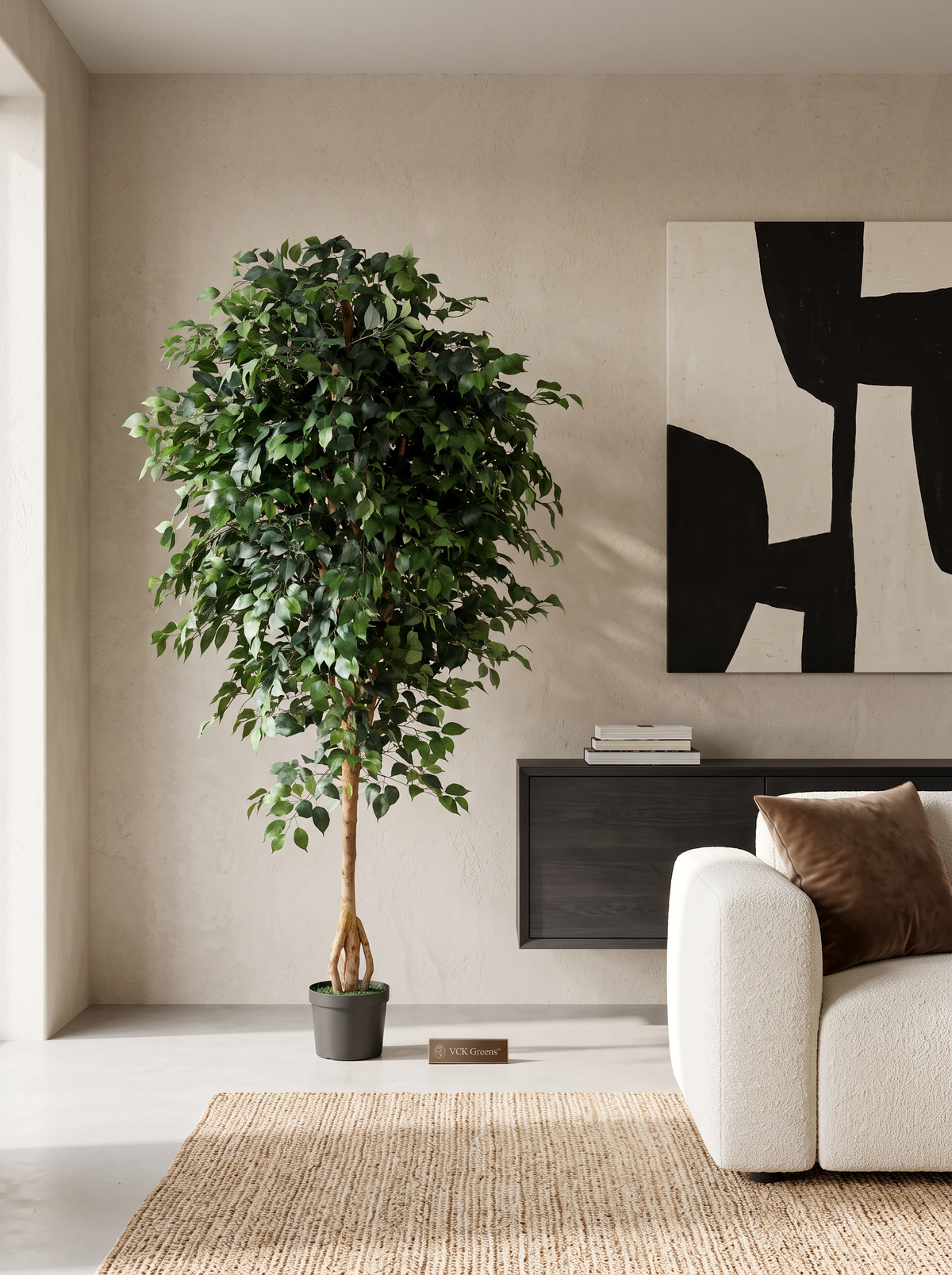 Artificial Green Ficus Tree 8.6ft