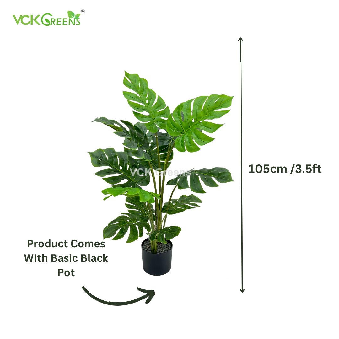 Artificial Monstera Plant 3.5ft With Pot