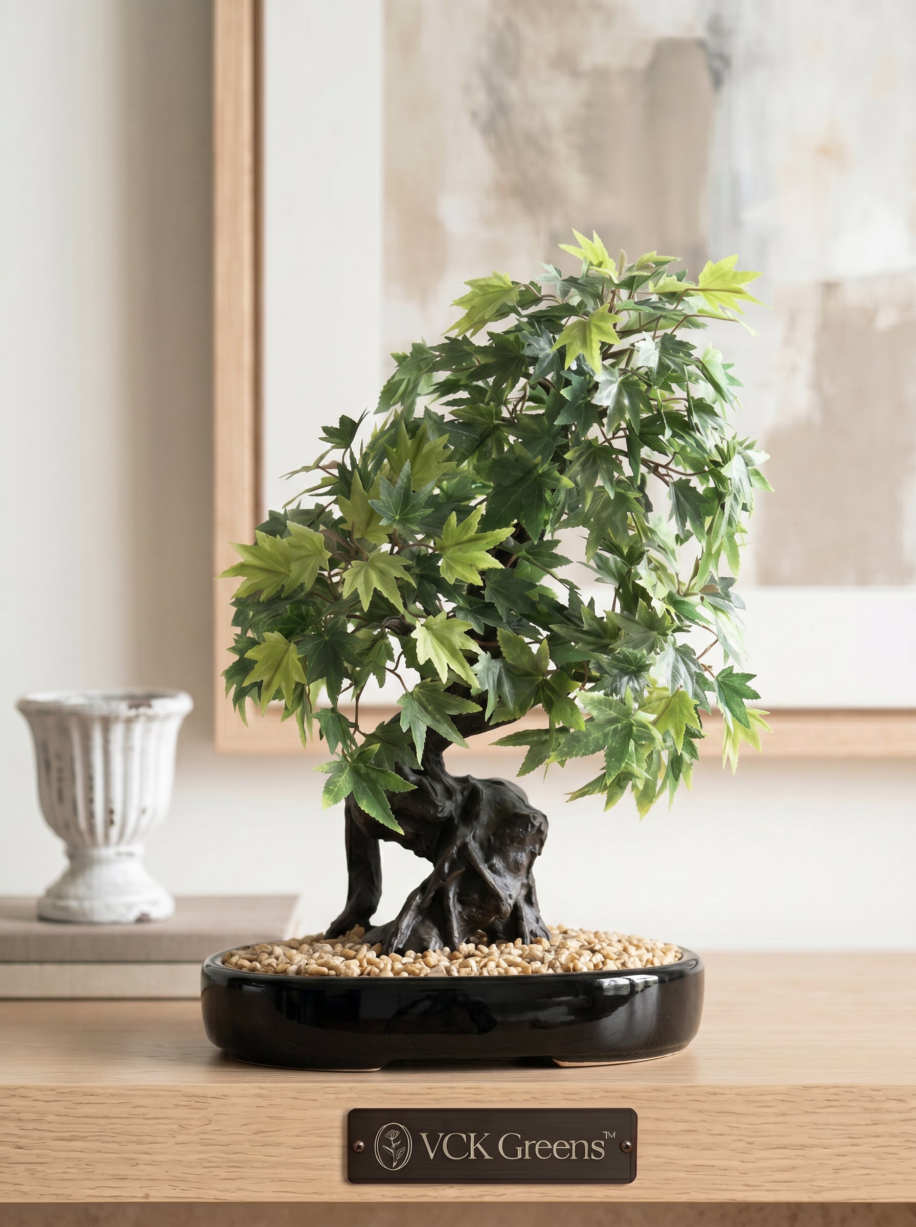 Artificial Green Japanese Maple Bonsai Plant 1.4ft