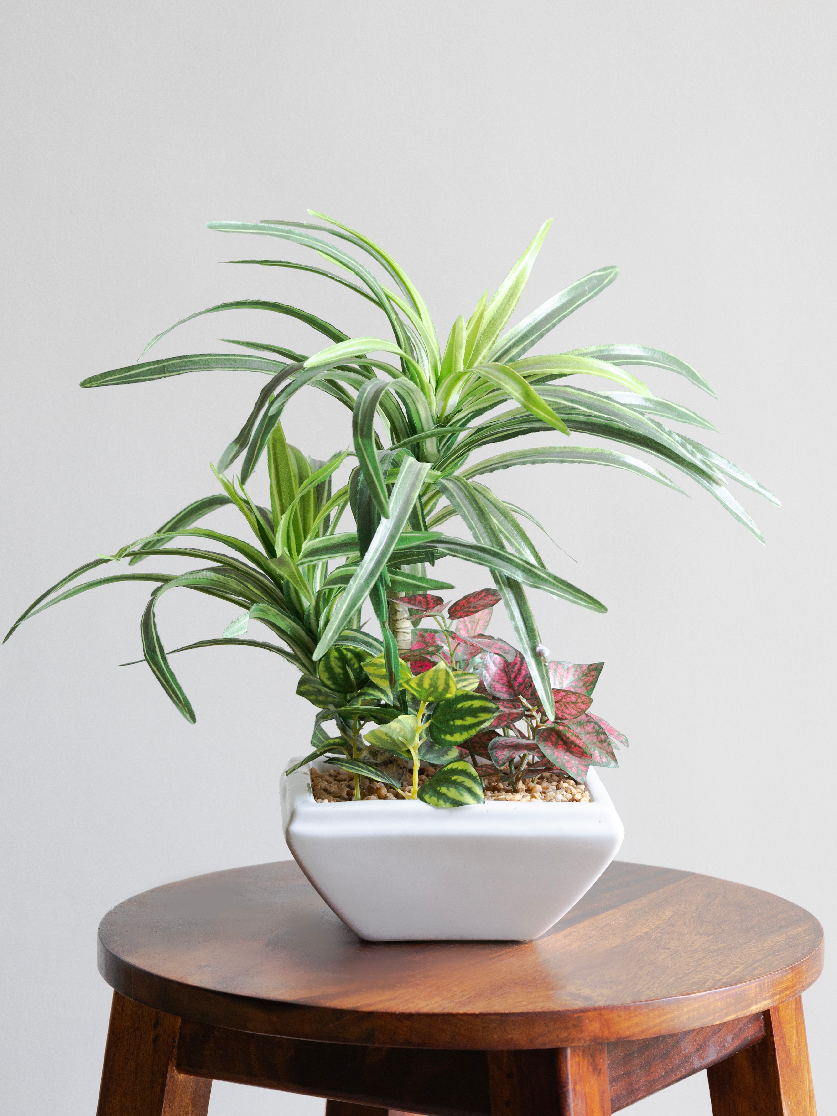 Artificial Mix Plant Leaf Bonsai 1.1ft