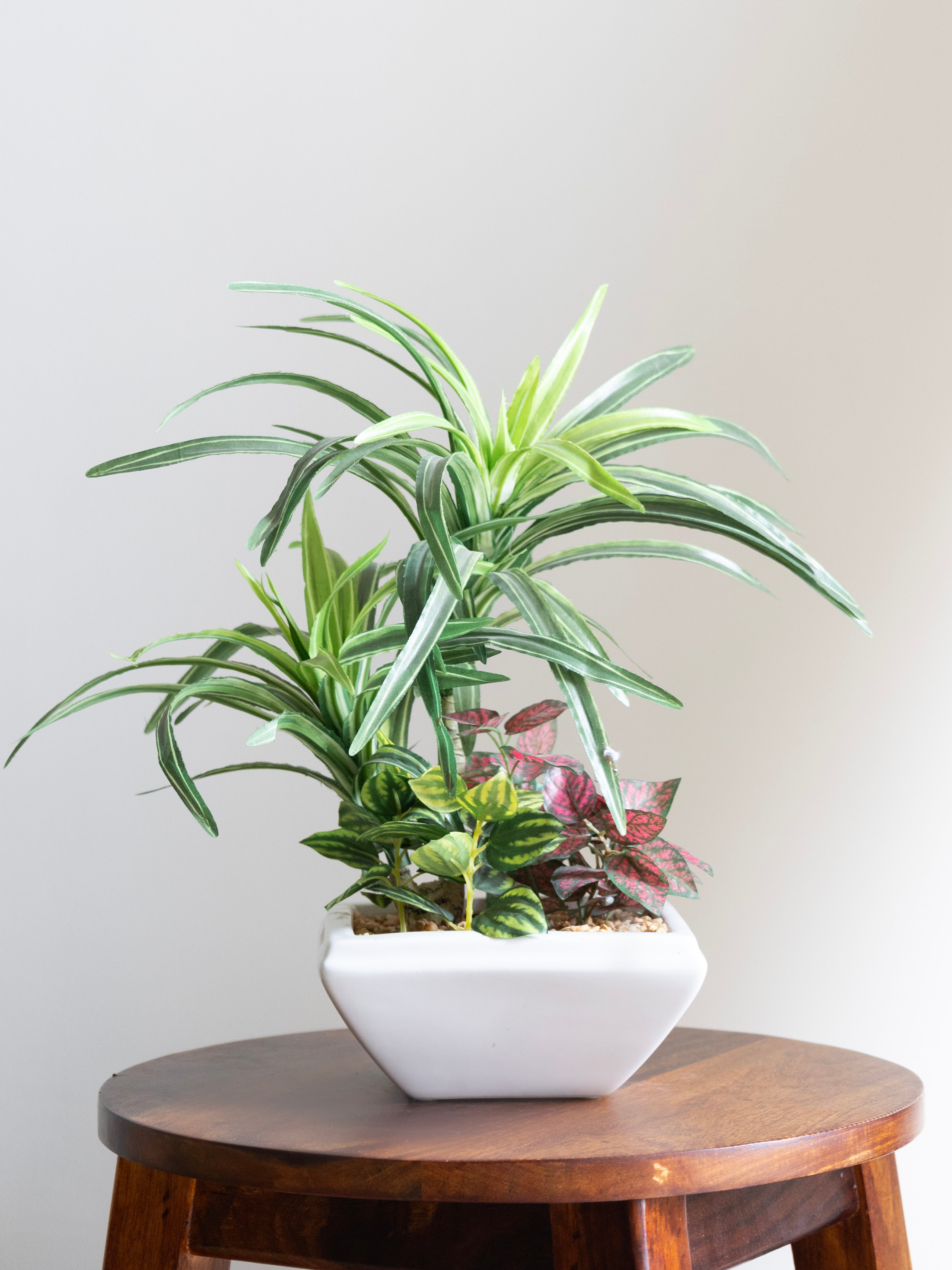 Artificial Mix Plant Leaf Bonsai 1.1ft