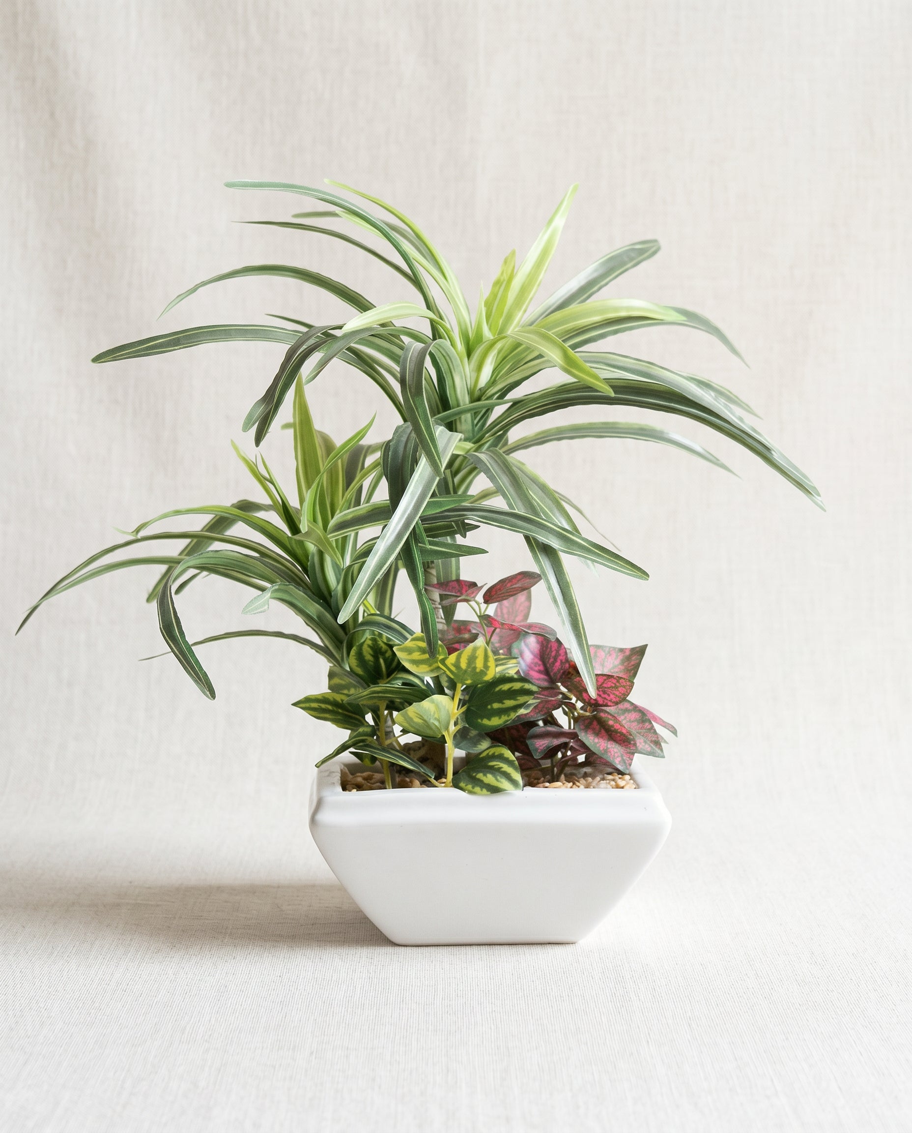 Artificial Mix Plant Leaf Bonsai 1.1ft