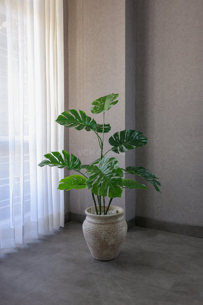 Artificial Monstera Plant with Pot (4 Feet)