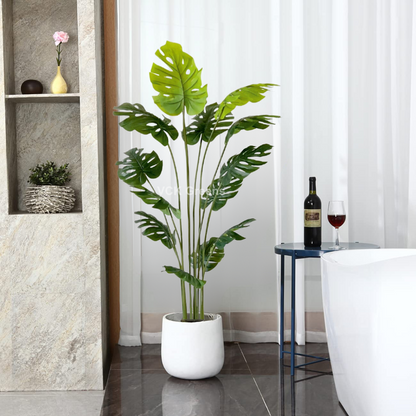 Artificial Monstera Plant With Pot 6 Feet