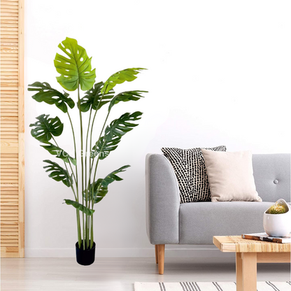 Artificial Monstera Plant With Pot 6 Feet