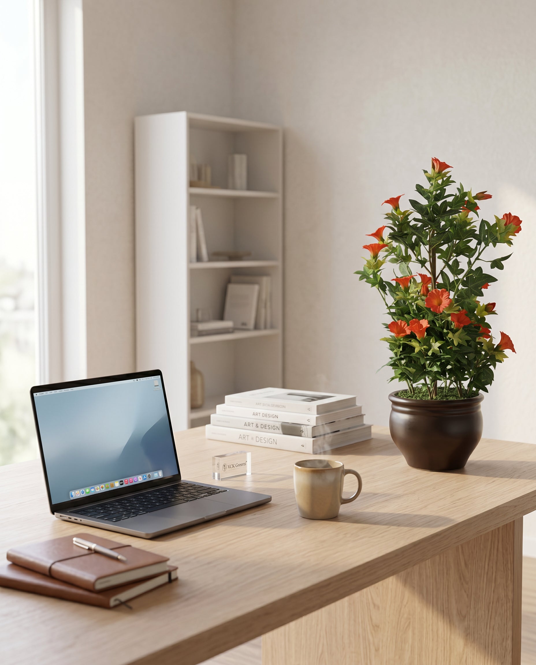 Artificial Morning glory Orange Bonsai 1.7ft