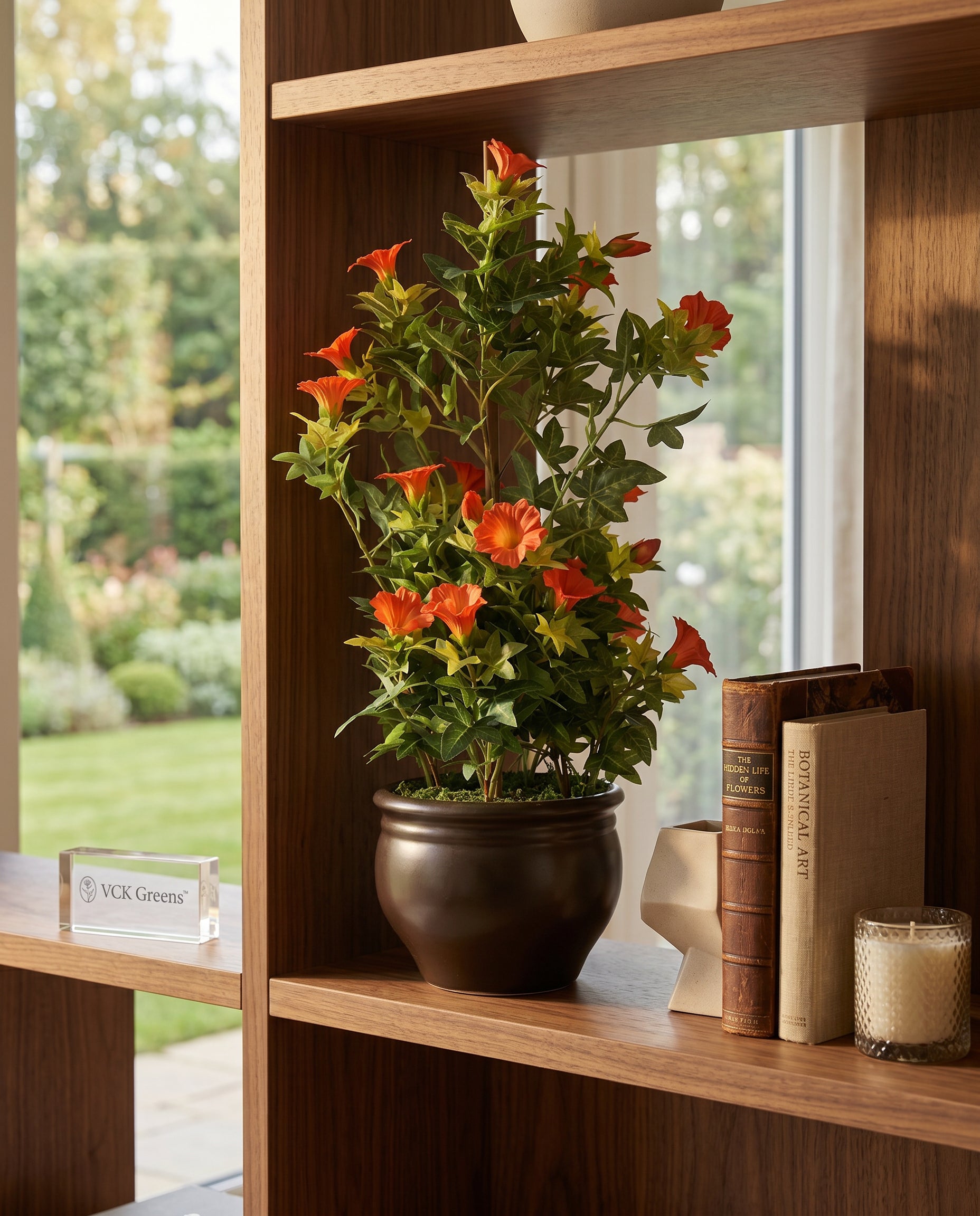 Artificial Morning glory Orange Bonsai 1.7ft
