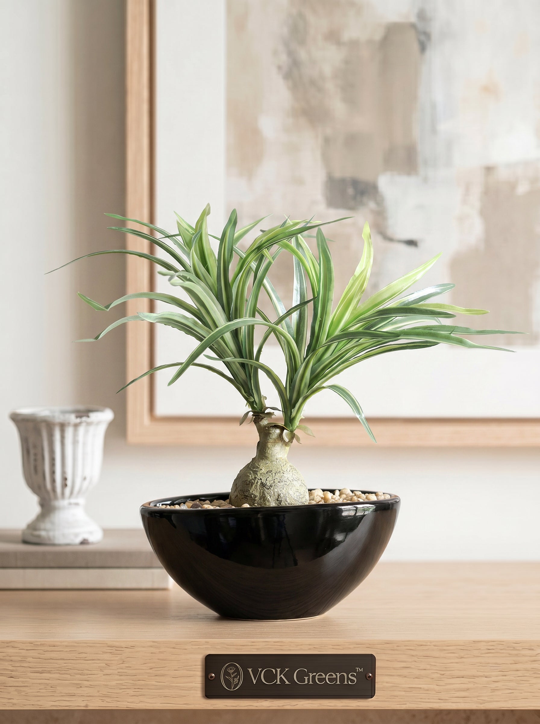 Artificial Nolina Leaves Bonsai 1ft