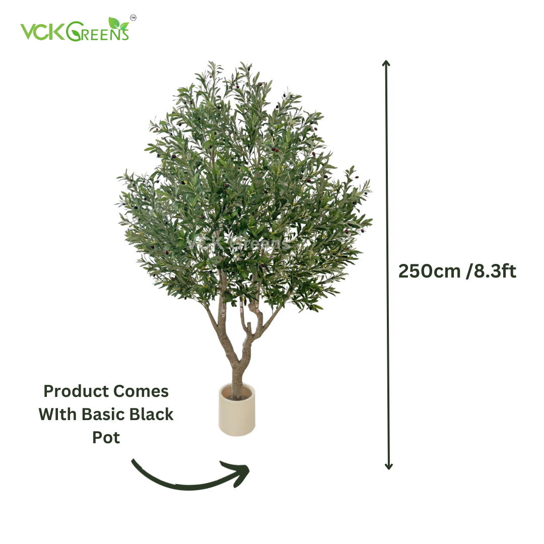 Artificial Olive Tree 8.3ft With White Pot