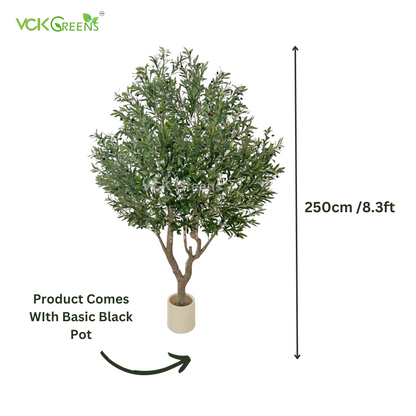 Artificial Olive Tree 8.3ft With Black Pot