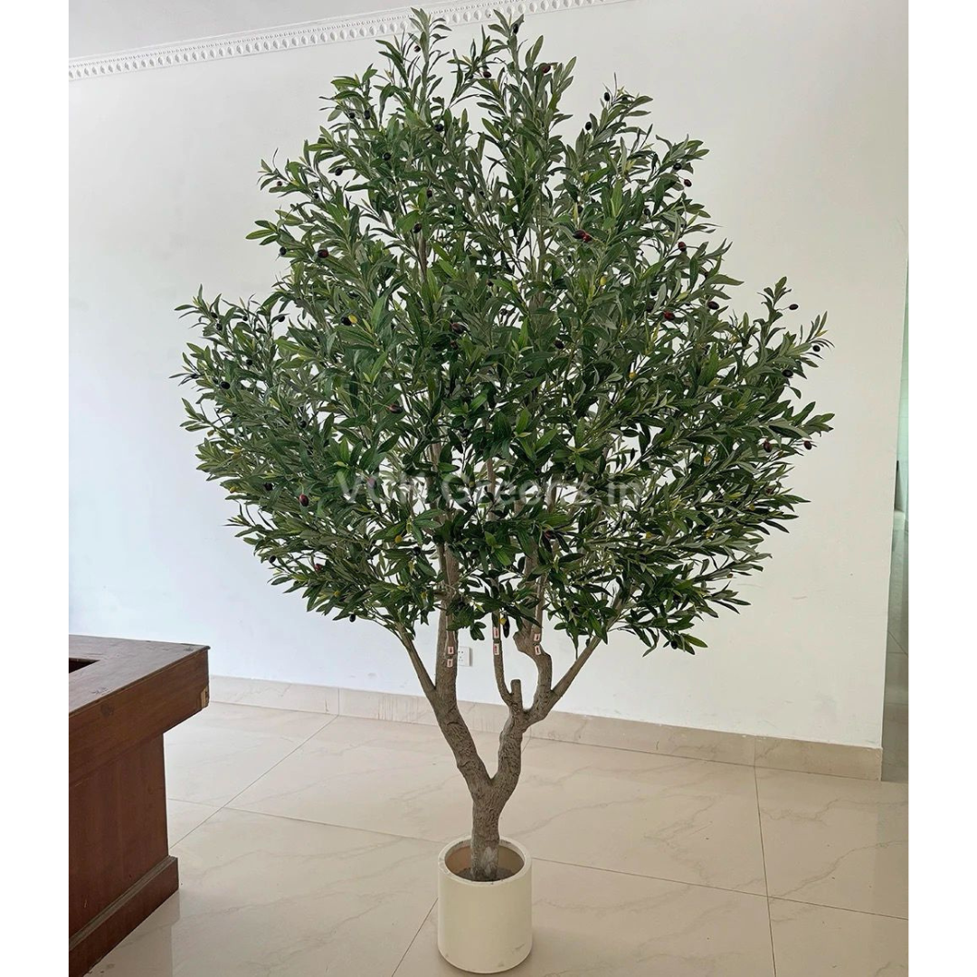 Artificial Olive Tree 8.3ft With White Pot