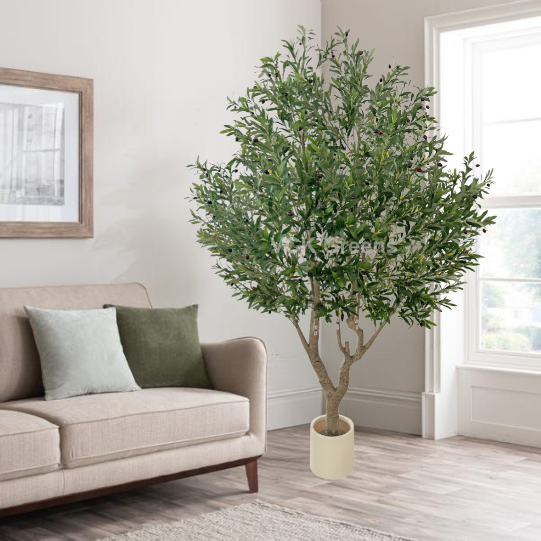 Artificial Olive Tree 8.3ft With White Pot
