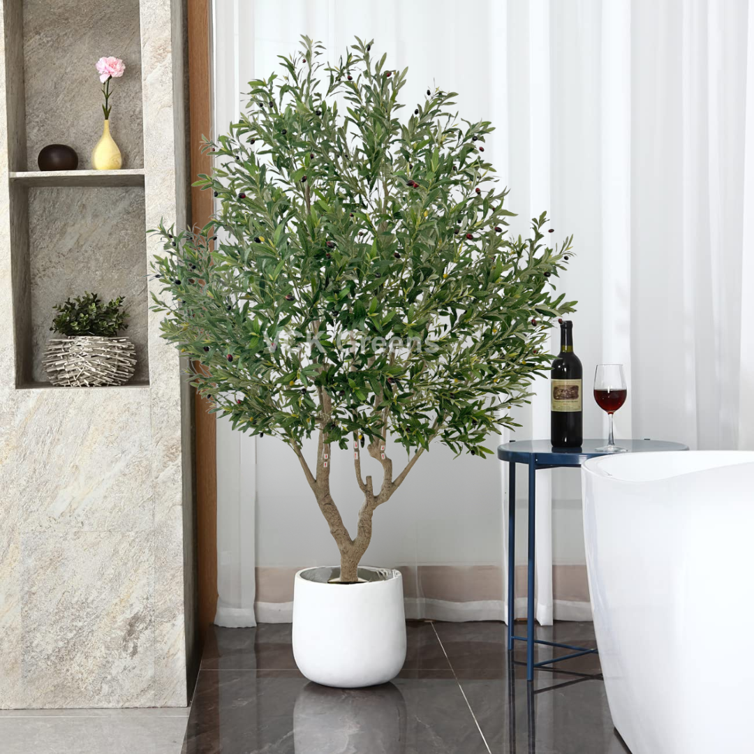 Artificial Olive Tree 8.3ft With White Pot