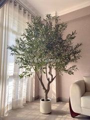 Artificial Olive Tree 8.3ft With White Pot
