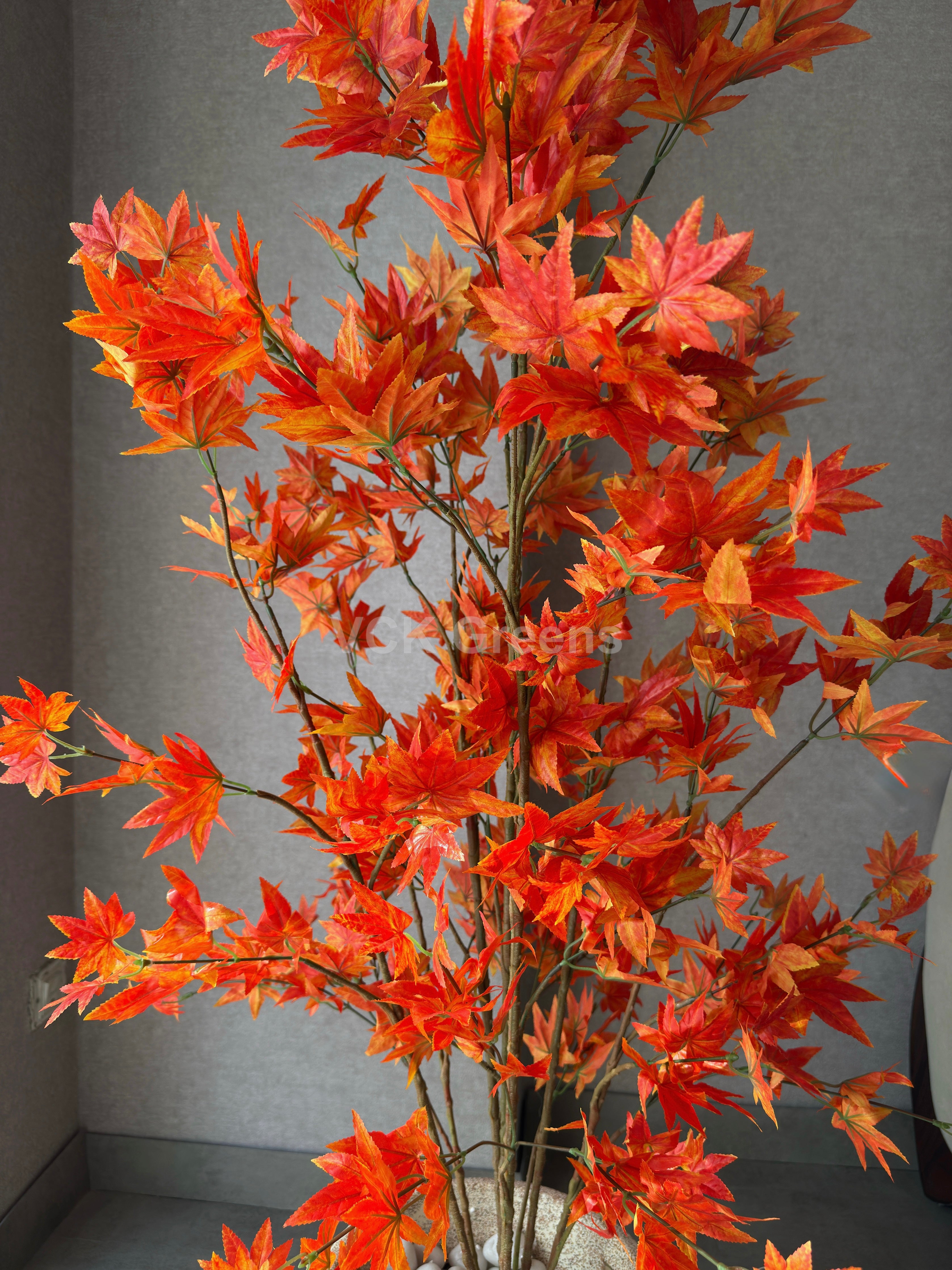 Artificial Orange Maple Leaf Plant 5ft