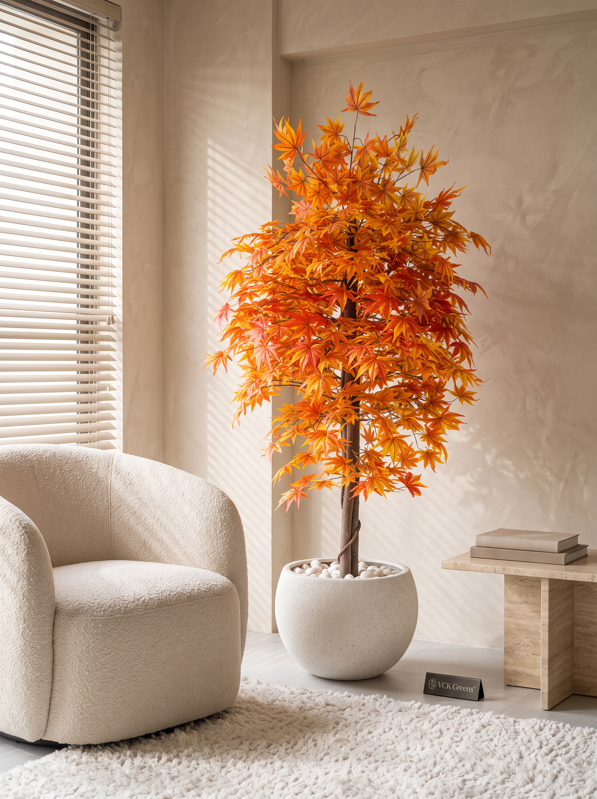 Artificial Orange Maple Tree 6.5ft