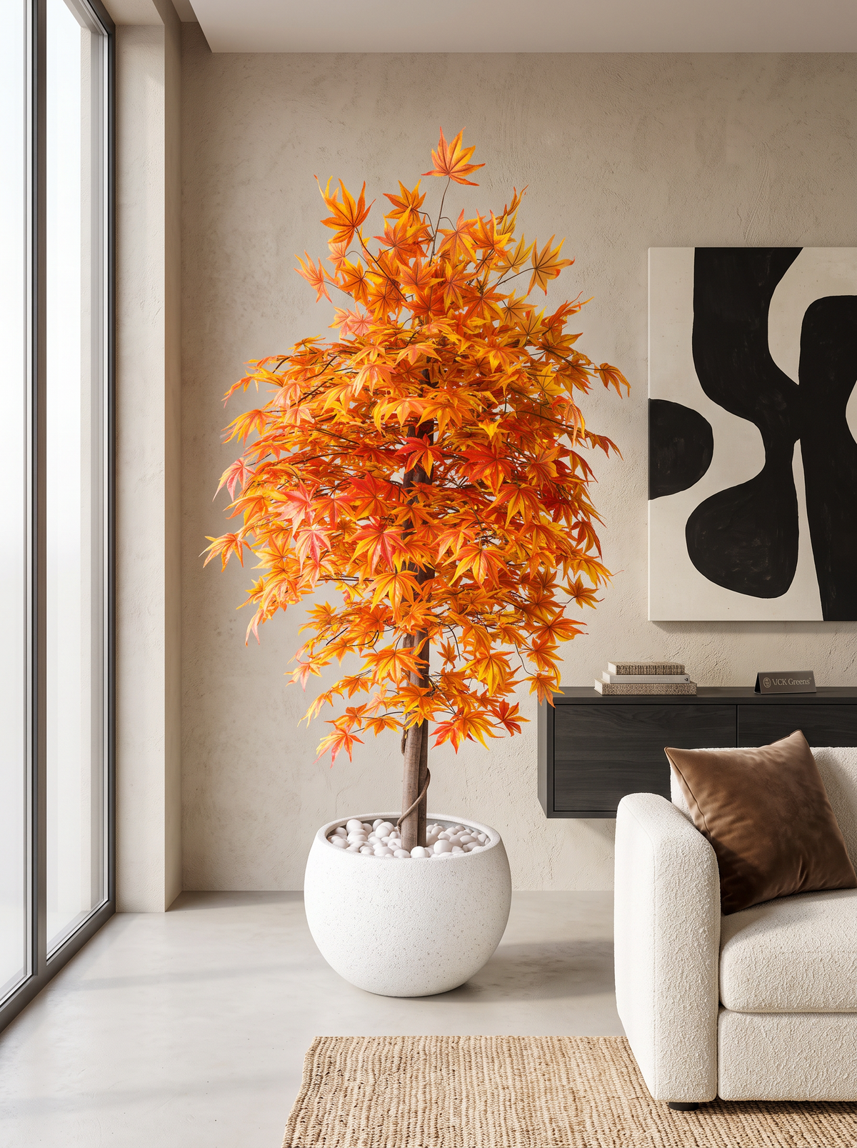 Artificial Orange Maple Tree 6.5ft