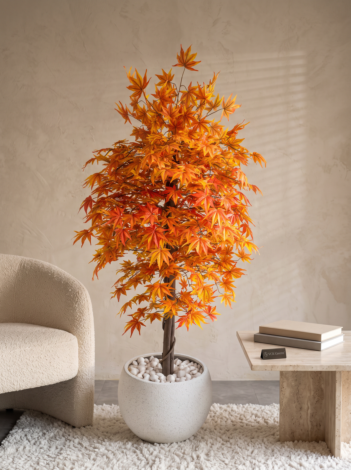 Artificial Orange Maple Tree 6.5ft