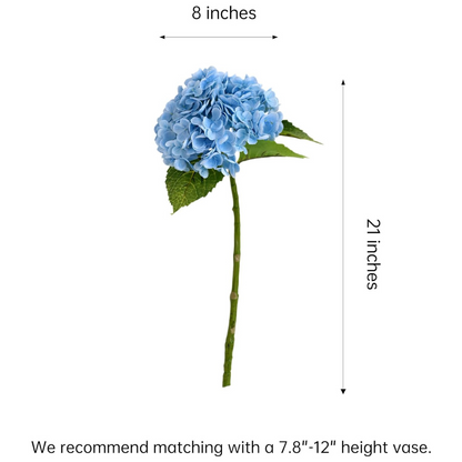 Artificial PU Real Touch Hydrangea Flower Stems 50cm/21inch