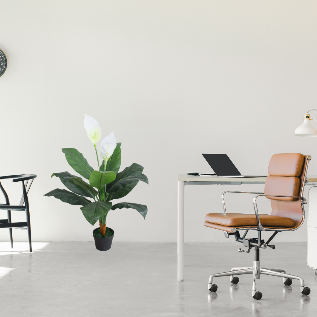 Artificial Peace Lily Plant 3.3ft With Pot