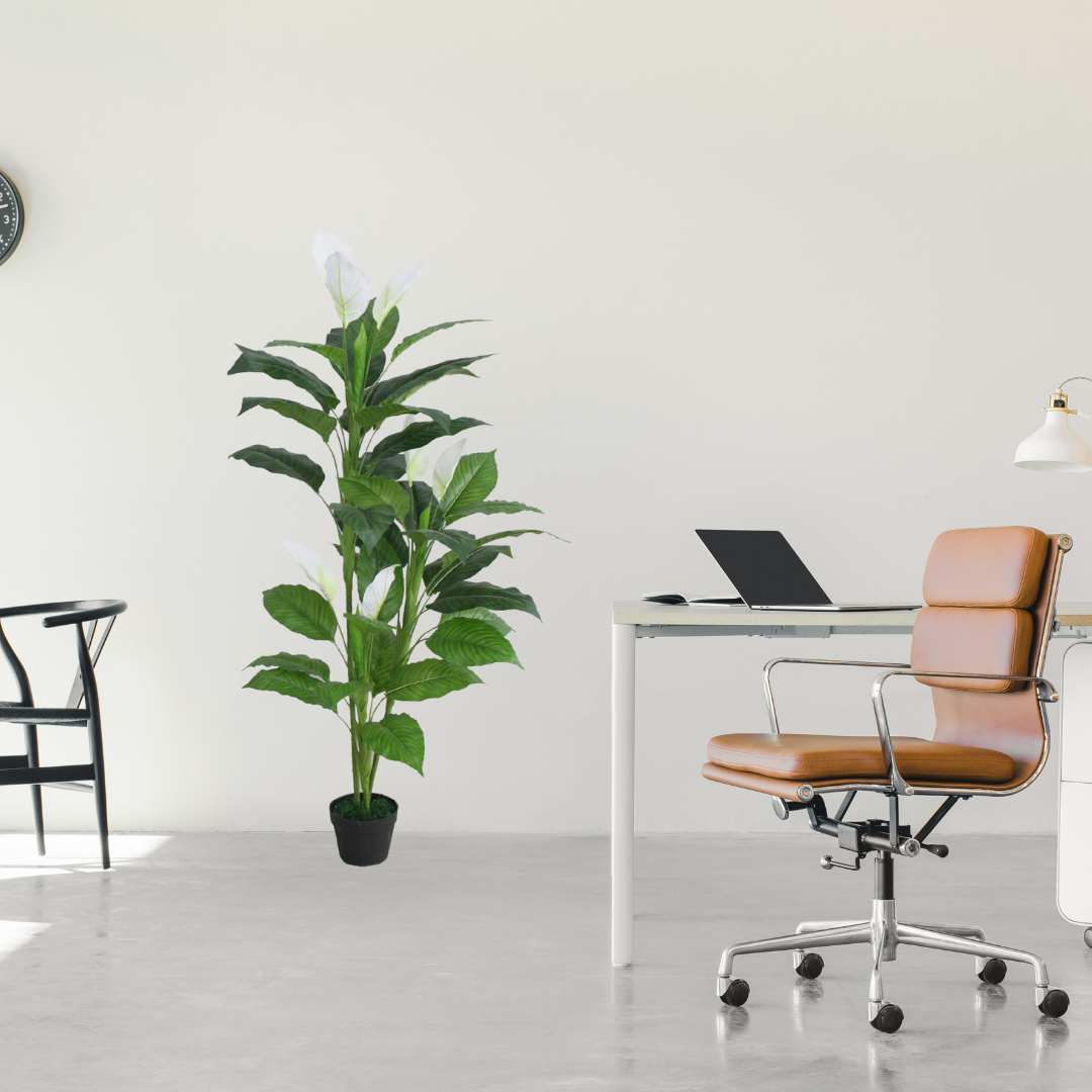 Artificial Peace Lily Plant With Pot 5ft
