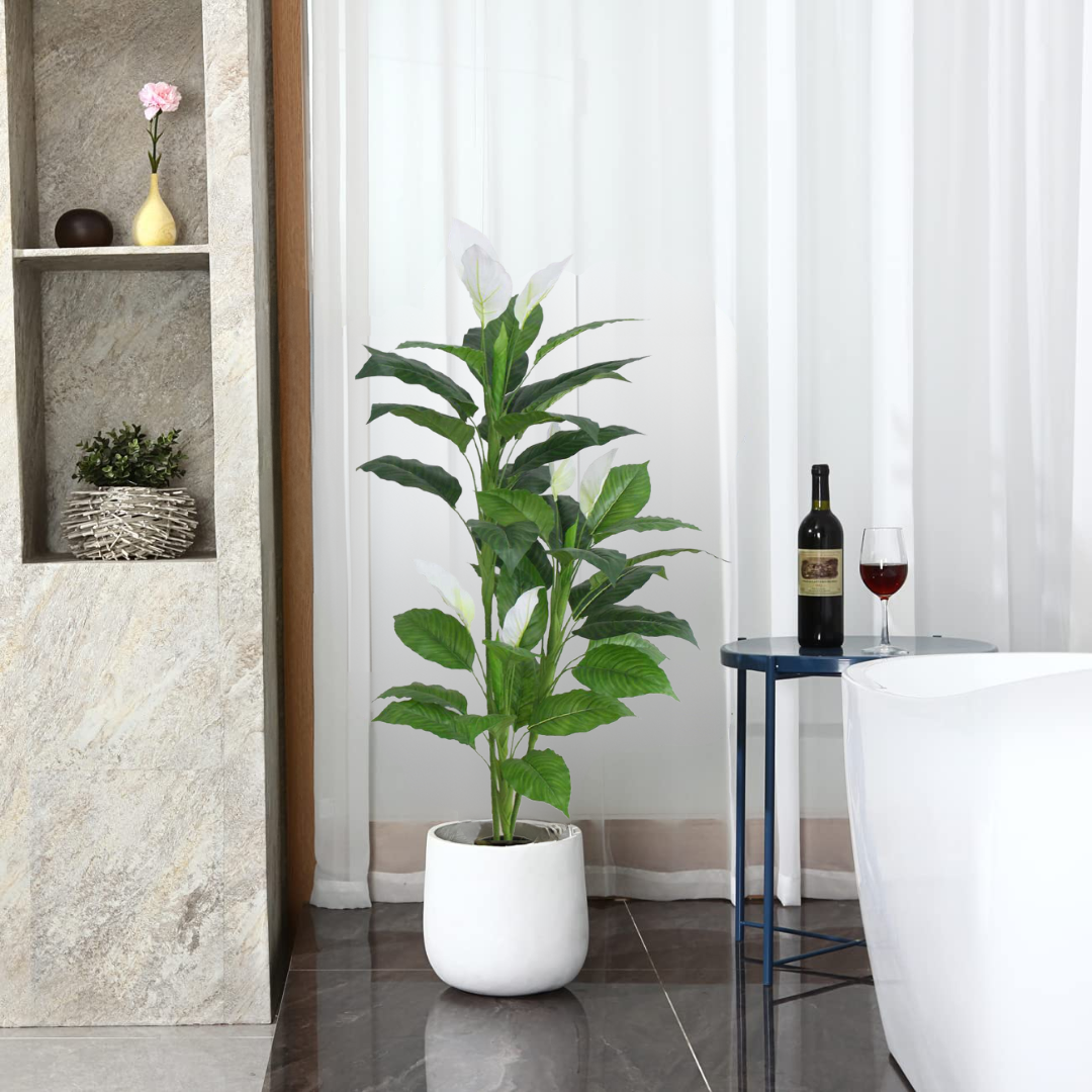 Artificial Peace Lily Plant With Pot 5ft