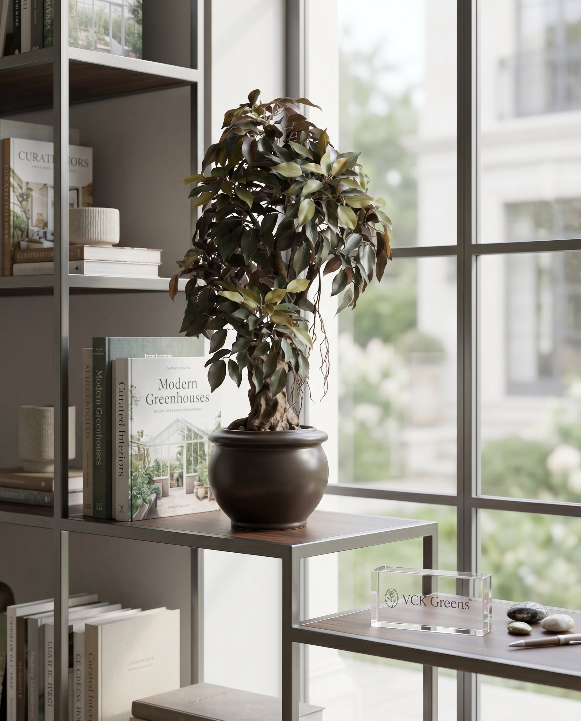 Artificial Ficus Leaf Bonsai 2ft