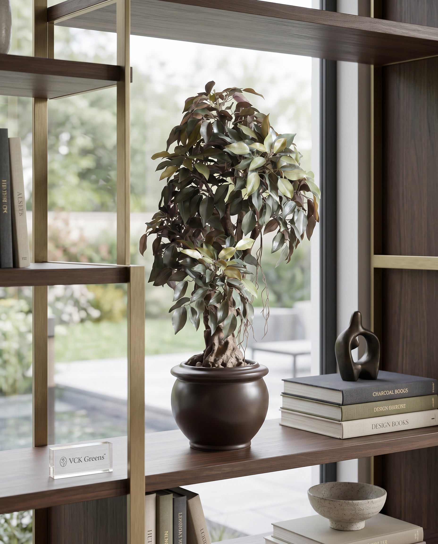 Artificial Ficus Leaf Bonsai 2ft