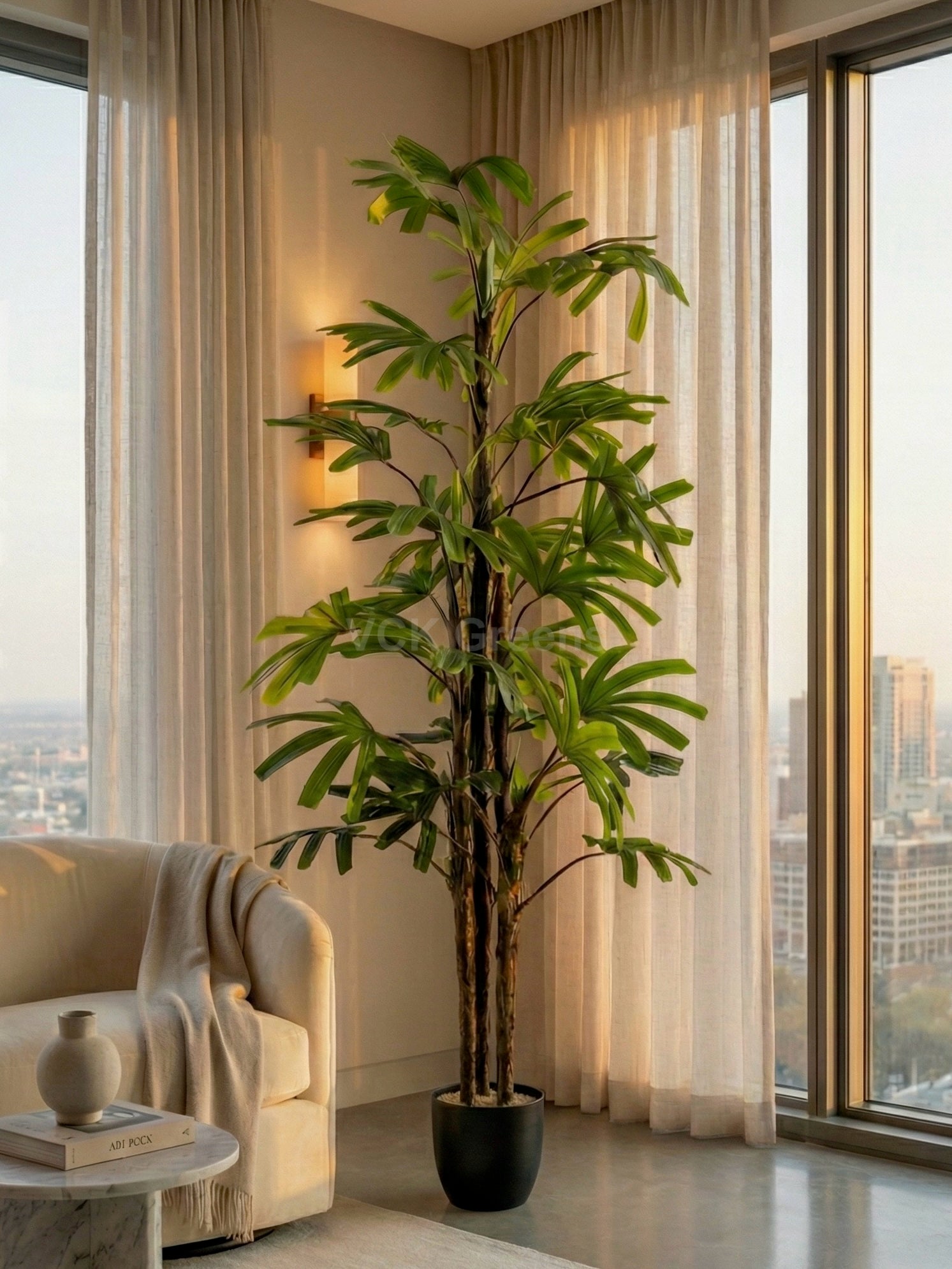 Artificial Rhapis Palm Plant 6.5ft