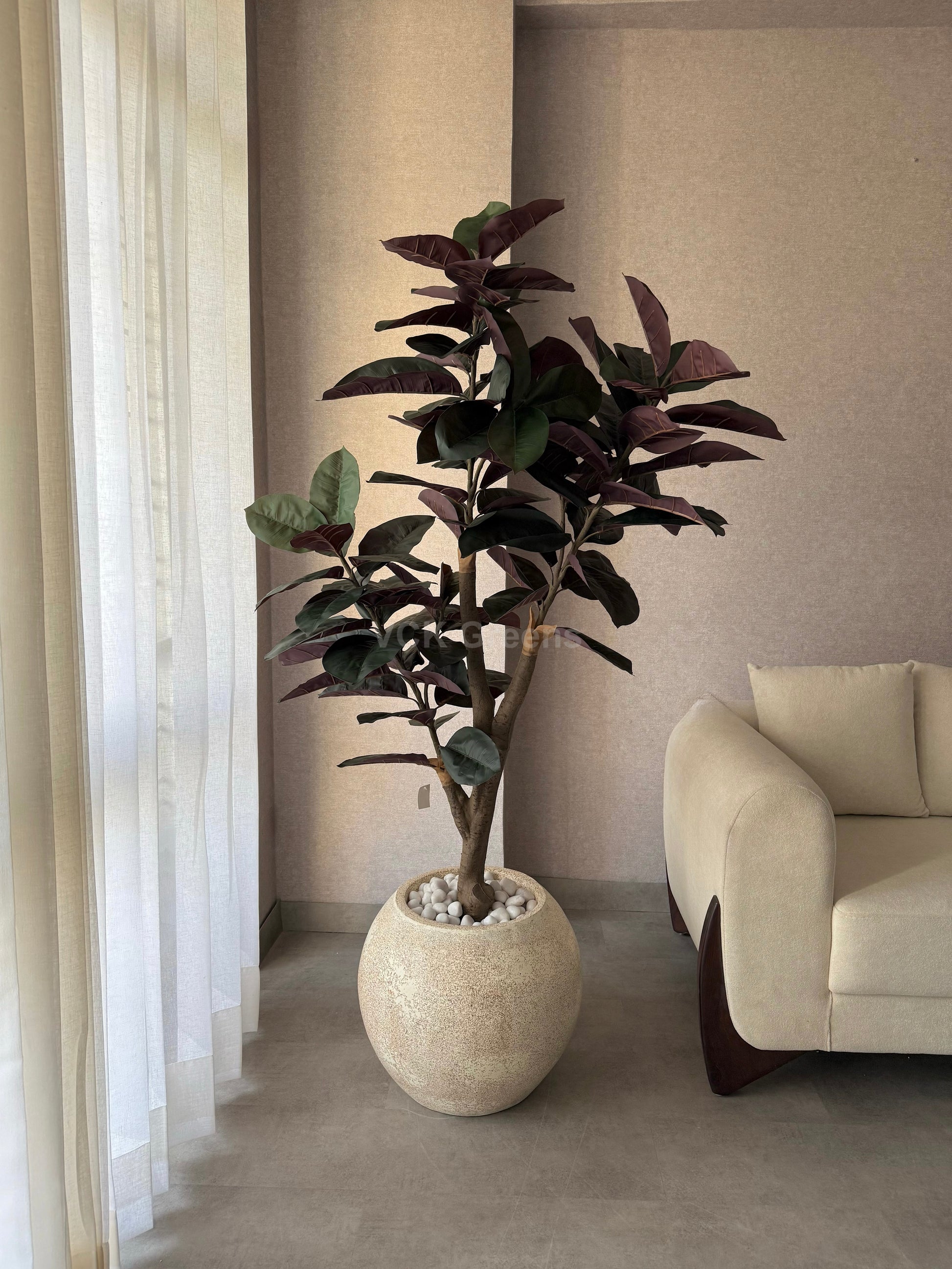artificial rubber tree plant Artificial Rubber Plant 5ft – VCK Greens
