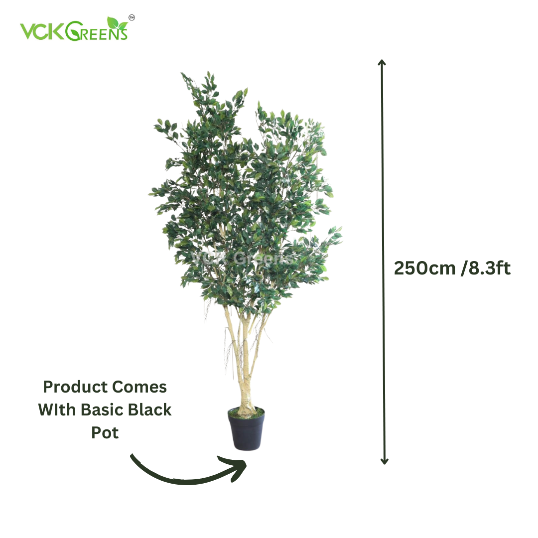 Artificial Tall Ficus Tree 8.3ft With Pot